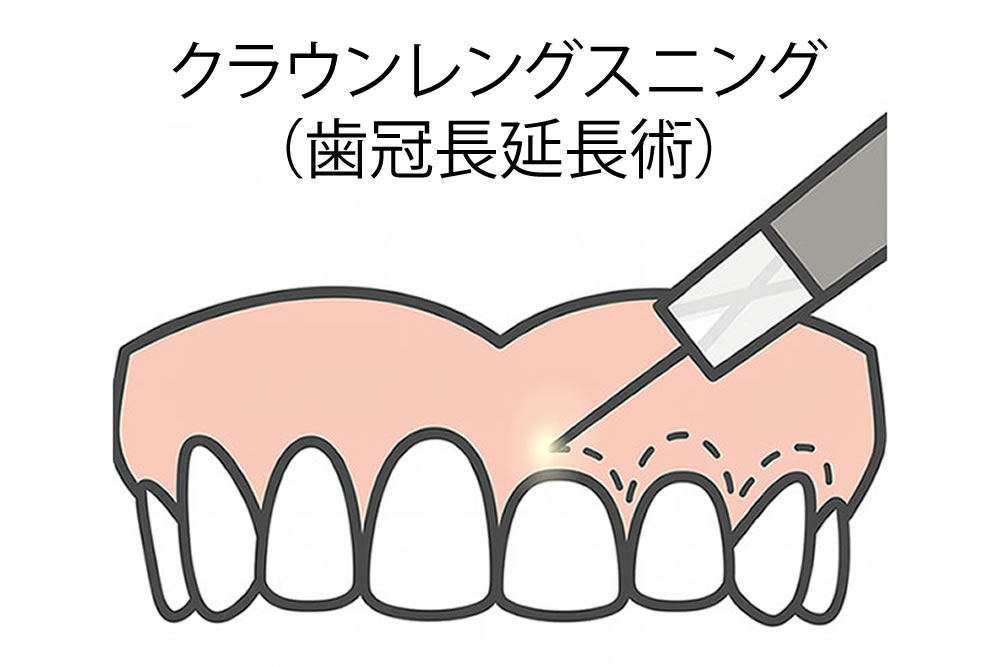 クラウンレングスニング（歯冠長延長術）
